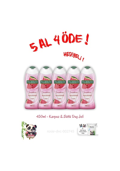 450 Ml Duş Jeli Smoothies Karpuz Ve Sütlü 5 Al 4 Öde