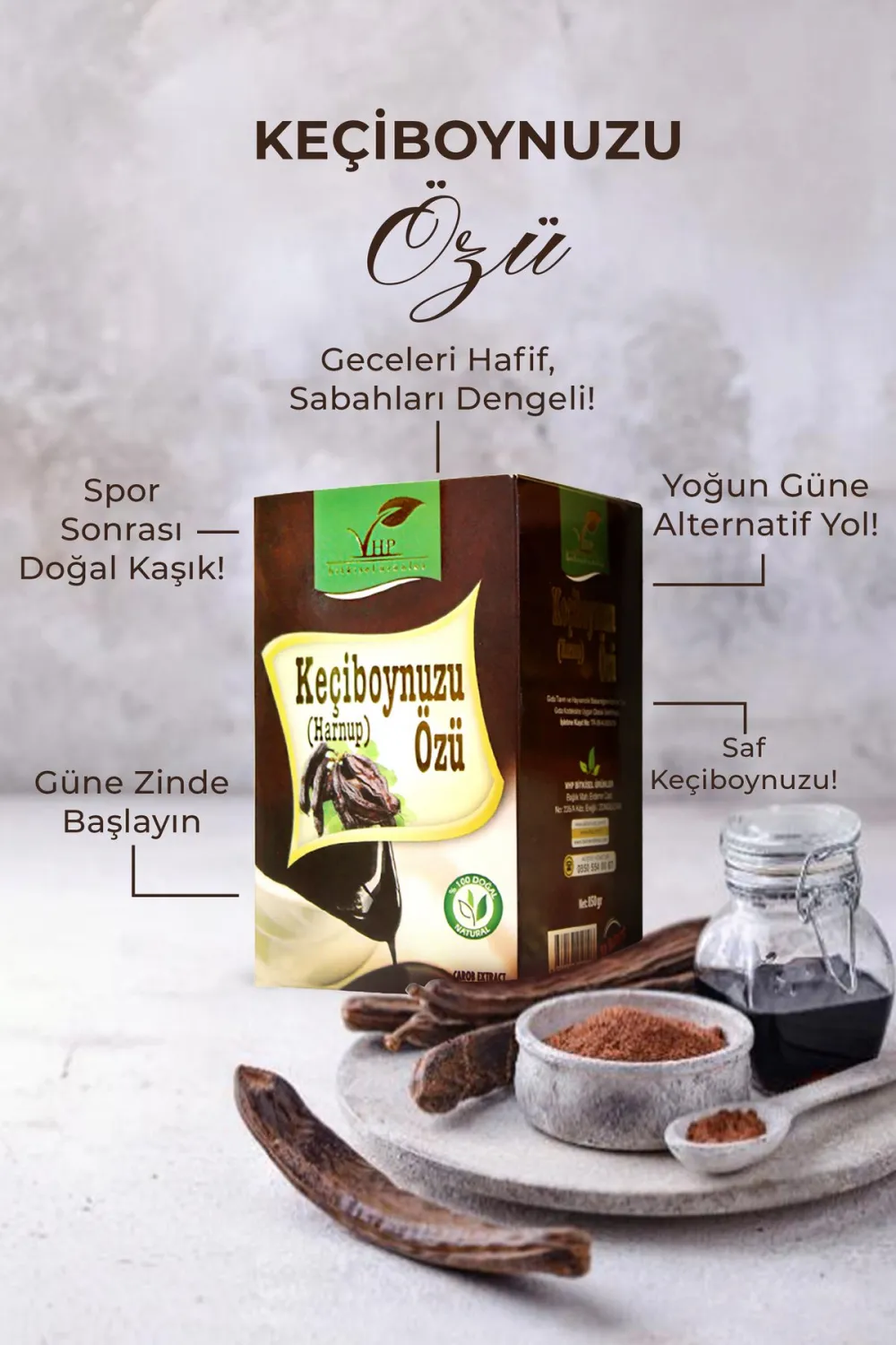 Vhp Keçiboynuzu Özü 850 Gr. Cam Kavanoz
