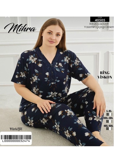 Miressa Penye Pijama Takımı Lacivert