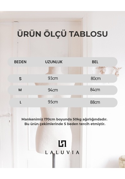 Laluvia Kahvrengi Yan Bağlama Detaylı Zebra Etek - 1272 Kahverengi