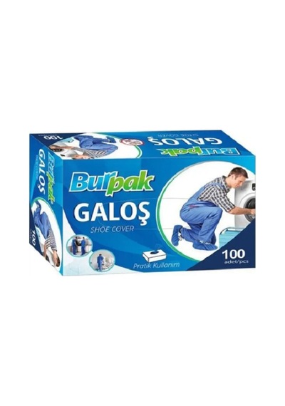 Hijyenik Tek Kullanımlık Galoş Mavi Tek Lastikli Ayakkabı Kılıfı 8 Mikron 100 Lü Paket