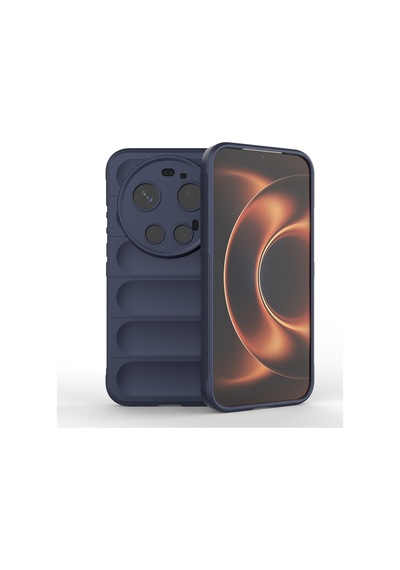 Xiaomi 17 Ultra Kılıf Esnek Tpu Oyuklu Arka Yüzey Tasarımlı Zore Etnik Silikon Kapak Lacivert