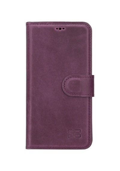 Bouletta Samsung Galaxy S23 Uyumlu Deri Cüzdanlı Kılıf CZ7 Mor