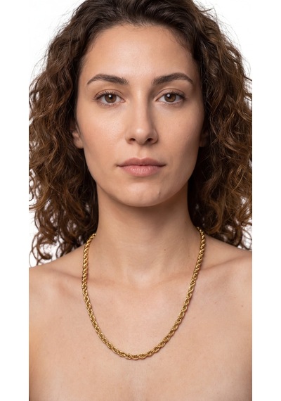 Aurea Twist Kolye Krem