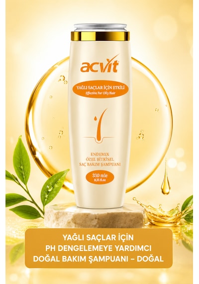 Yağlı Saçlar Için Ph Dengelemeye Yardımcı Doğal Bakım Şampuanı