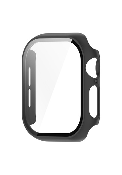 Caseonn Apple Watch Uyumlu Series 10 46mm Kılıf Tam Korumalı Ekran Koruyuculu Sert Bumper Kasa Siyah