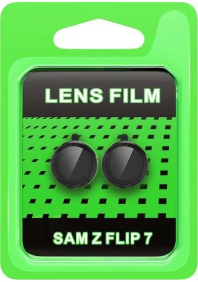 Newface Samsung  Uyumlu  Galaxy Z Flip 7 Raze Metal Kamera Lens - Siyah,