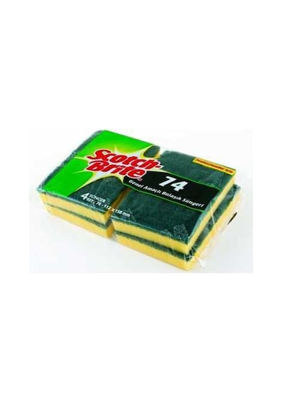 Scotch Brite Yeşil Klasik Sünger 4'lü