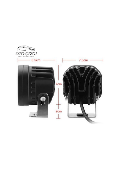 3 İnç Off Road Led Çalışma Işığı 40w 4000 Lümen Kare Sis Farı Xhp50 Çipli Takım 2 Adet