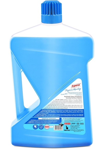 Asperox Okyanus Maviliği Parfümlü Yüzey Temizleyici Sedir & Sardunya Ve Paçuli Kokulu 2.5 Litre Tekli