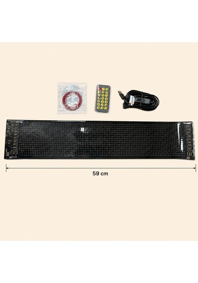 Akıllı Rgb Led Matrix Panel 59 Cm Bluetooth Uygulama Ve Kumanda Kontrollü, Yazı Ve Emoji Göstergesi Diğer