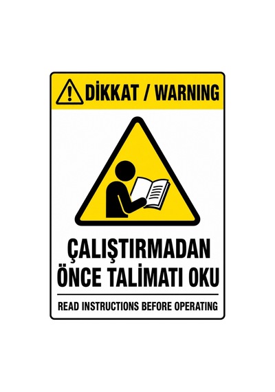 Çalıştırmadan Önce Talimatı Oku 50x70cm Pvc Isg Levha