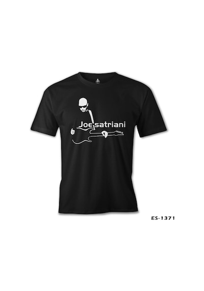 Joe Satriani - Gitar Siyah Erkek Tshirt
