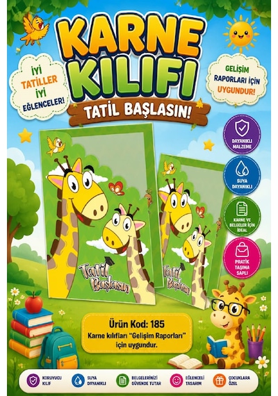 Ata Okul Öncesi Ve İlkokullar İçin Karne Kılıfı Gelişim Dosyasına Uygun Ürün Kodu:185 10 Adet