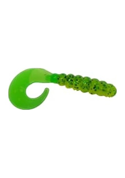 Silikon Kurt Sahte Balık, Yeşil Renk, 8 Cm 2 Adet