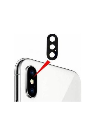 Apple Uyumlu iPhone X Çerçeveli  Kamera Lens Cam