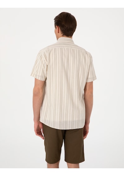 Pierre Cardin Erkek Bej Gömlek Kısa Kollu 50307092-vr011 Bej