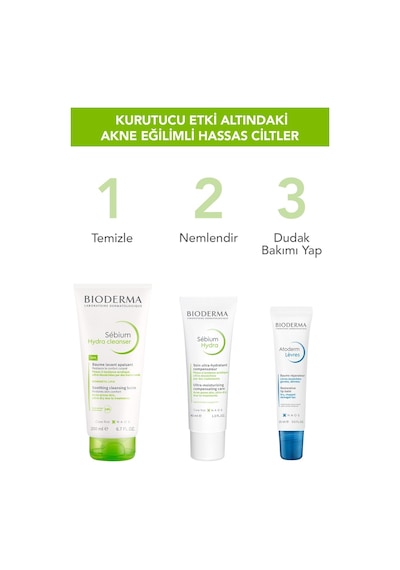 Bioderma Sebium İzokit Set - Sebium Hydra Cleanser 200 Ml + Sebium Hydra 40 Ml + Cicabio Lip Repair 10 Ml Bioderma Sebium İzokit Set - Sebium Hydra Cleanser 200 Ml + Sebium Hydra 40 Ml + Cicabio Lip Repair 10 Ml