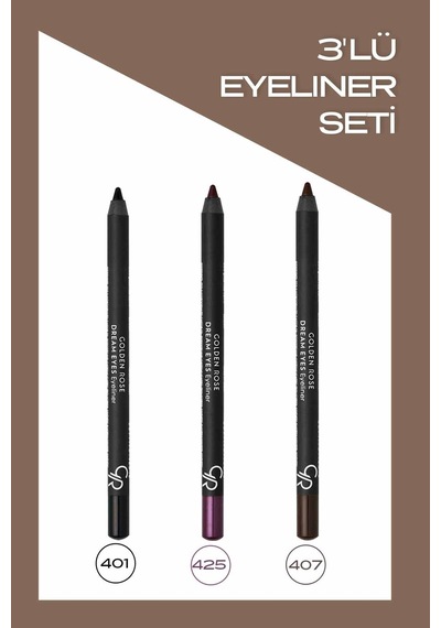 Dream Eyes Eyeliner 3 Lü Göz Kalemi Set No:401-425-407 Diğer