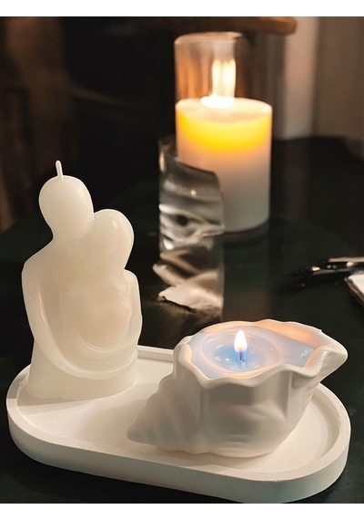 Bernami Mumluk Şamdanpinterest Sarılan Çift Mum Ve İstiridye Şeklinde Kalp Çakrası Güçlendirici Mum Mutlaka Açıklamayı Okuyunuz Diğer