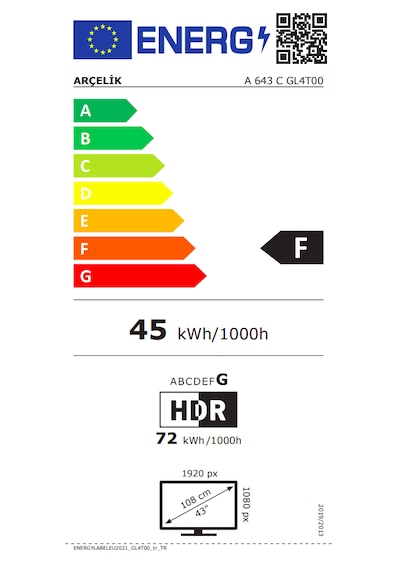 Arçelik A 643 C 43" Full HD 109 Ekran Uydu Alıcılı Android Smart LED TV