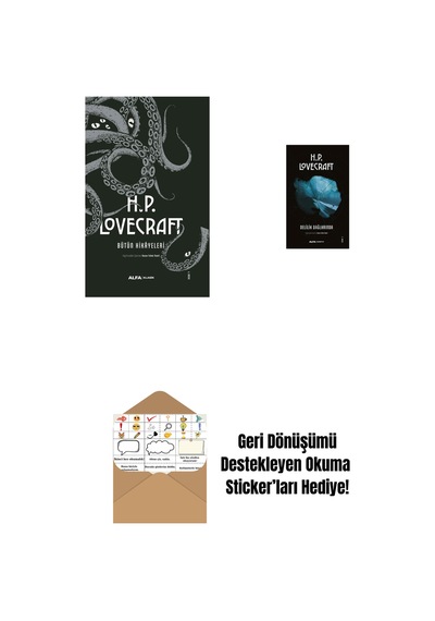 H.p. Lovecraft - Bütün Hikayeleri Ciltli + Delilik Dağlarında + Okuma Sticker'ları