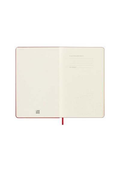 Çizgisiz Kırmızı Defter L Boy Sert Kapak Çok Renkli