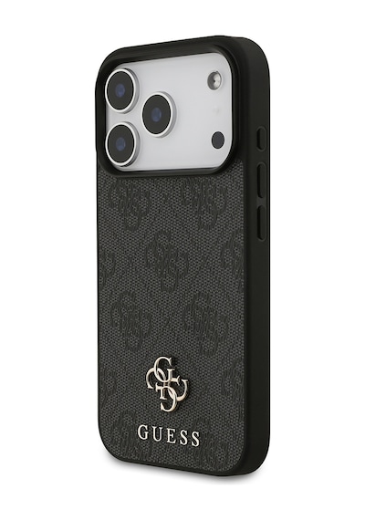 Apple iPhone Uyumlu 18 Pro  Kılıf Guess  Lisanslı M-safe Şarj Özellikli Small 4g Classic Kapak Siyah