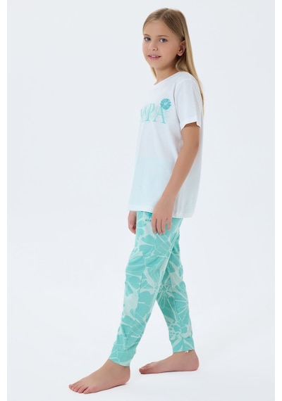 U.s. Polo Assn. Kız Çocuk Yeşil Pijama Takım Yeşil