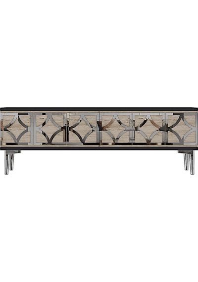 Tsa1237ats Lem Tv Sehpası Antrasit-traverten-silver 120cm