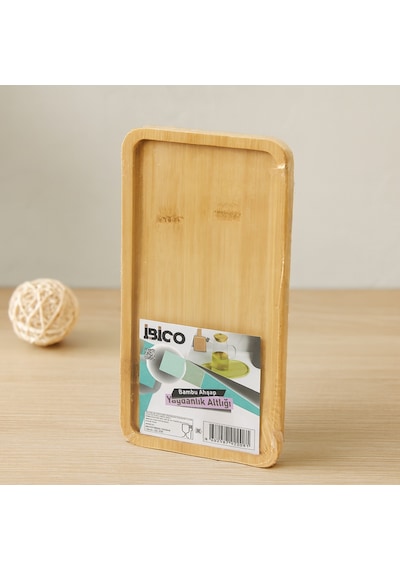 Bambu Ahşap Dikdörtgen Mini Tepsi 12 X 23.4 X 0.8 Cm Çok Renkli