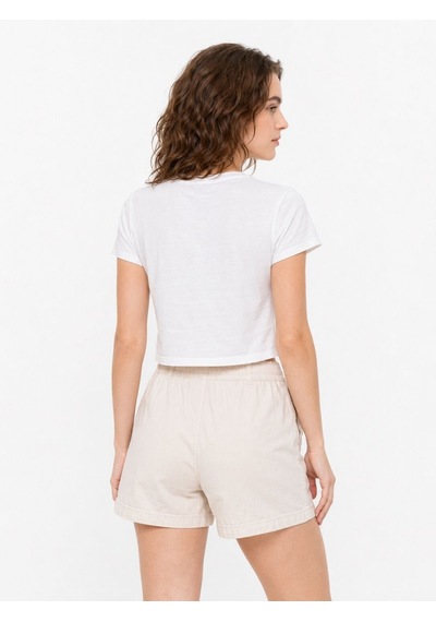 LOFT Crop Kadın Tshirt K.kol Lf2042272 Q1.v1 Beyaz