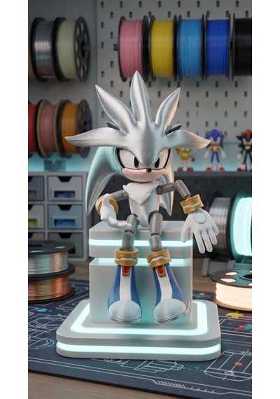 Silver Sonic Figür Oyuncak Hareketli Eklemli Pozlanabilir 20 Cm