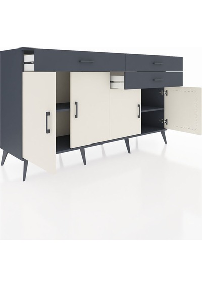 Hyperion Konsol 2 Raflı 3 Çekmeceli 4 Kapaklı 176x44x99 Antrasit- Antrasit-aytaşı/antrasit Hyperion Konsol 2 Raflı 3 Çekmeceli 4 Kapaklı 176x44x99 Antrasit- Antrasit-aytaşı/antrasit