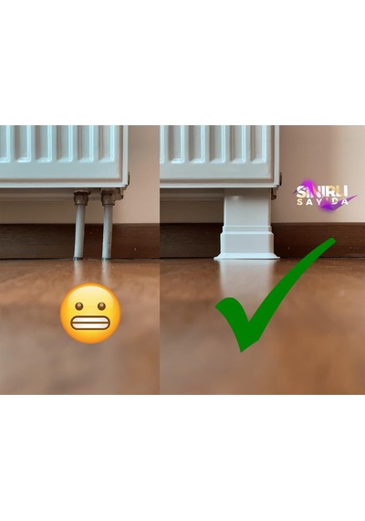 Ayarlanabilir Çiftli Petek Boru Kılıfı Beyaz Radyatör Boru Gizleme Beyaz