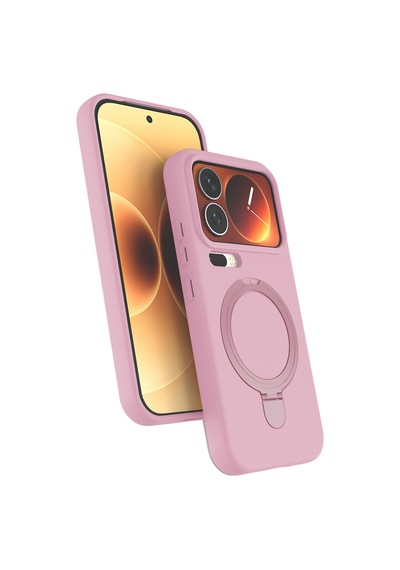 Newface - 556 - Xiaomi Mi 17 Pro Max Regal Magsafe Standlı Kapak - - Spt-gld - Açık Pembe