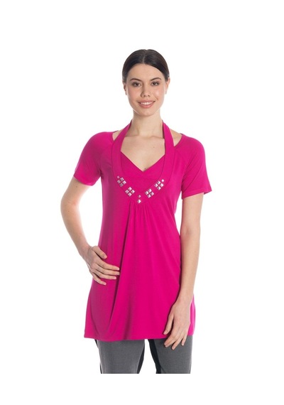 Bulalgiy Kadın Pembe Tunik-Plaj - Bga568947