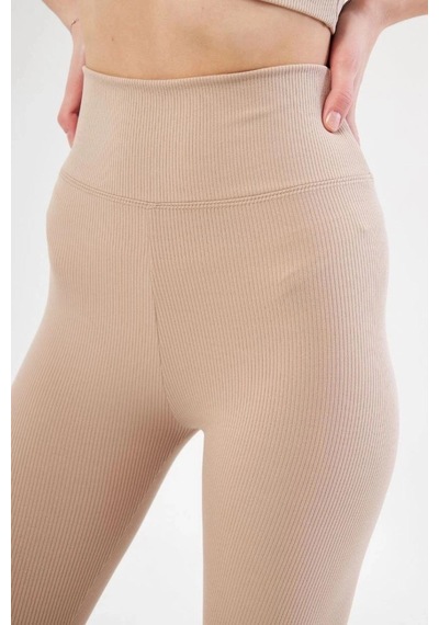 Freedom Store Kadın Fitilli Full Likralı Yüksek Bel Toparlayıcı Tayt Günlük Ve Spor Kullanım - Bej Freedom Store Kadın Fitilli Full Likralı Yüksek Bel Toparlayıcı Tayt Günlük Ve Spor Kullanım - Bej