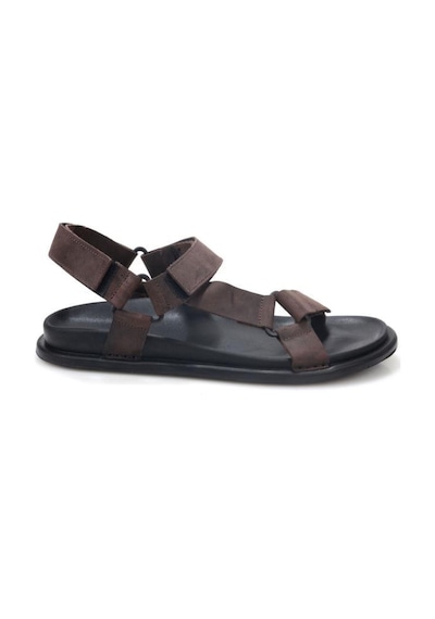 Pisagor Ps-33770 Erkek Ortopedik Deri Sandalet Siyah