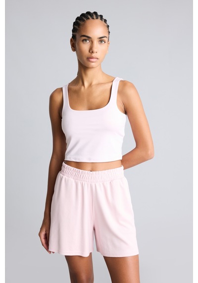 Defacto Relax Fıt Beli Lastikli Kısa Paça Basic Bermuda Şort I7542ax26aupn638 Pembe-pn638