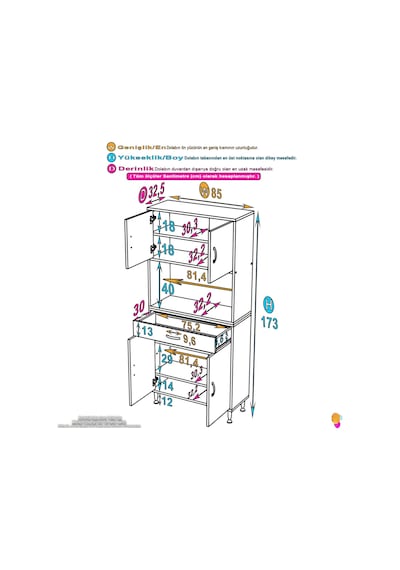 Eliusta Artex 85 Cm Yüksek Organizasyonlu Boy Dolabı 85x173x32,5 Cm Beyaz Banyo/mutfak Dolabı Beyaz Eliusta Artex 85 Cm Yüksek Organizasyonlu Boy Dolabı 85x173x32,5 Cm Beyaz Banyo/mutfak Dolabı Beyaz