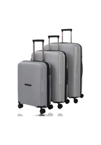 Baggaj V2408 Policarbon Valiz Siyah Set Grey