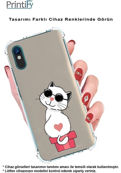 Samsung Galaxy A26 İle Uyumlu Coolcat Baskılı Şeffaf Köşe Korumalı Antişok Kılıf