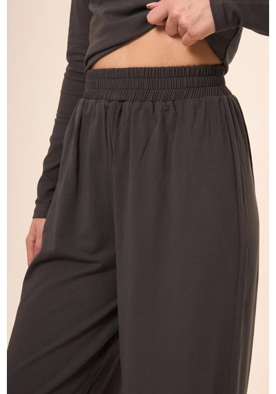 Zoor Ultra Soft Penye Modal Pantolon Füme