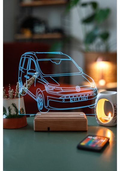 Volkswagen Caddy 16 Renk Kumandalı 3d Gece Lambası