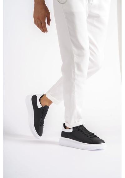 Mubiano Mbmcq1000-sb Erkek Kalın Taban Siyah/beyaz Sneaker & Spor Ayakkabı Siyah/beyaz