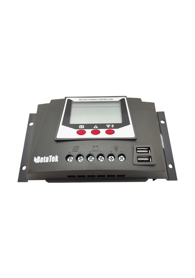 Betatek 40 Amper Pwm Solar Şarj Kontrol Cihazı - 12 / 24 Volt Akü Şarj Regülatörü - Kesici