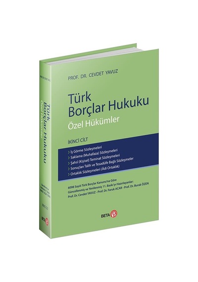 Türk Borçlar Hukuku Özel Hükümler Cilt.I Cılt.II Takım