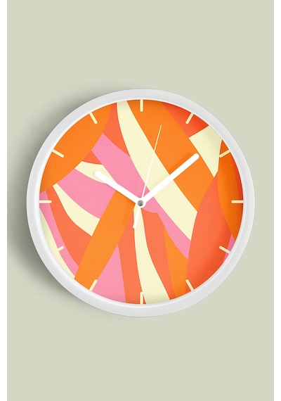 Modern Tasarım Duvar Saati - 25cm - Önü Camlı Beyaz Kasa - Sessiz Mekanizma-jh0475 Beyaz