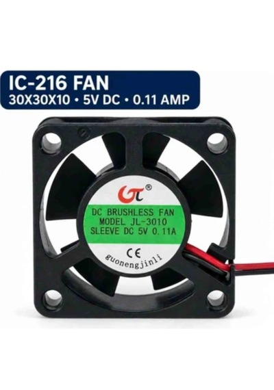 Jiaoyin 30x30x10 Mm 5v Dc 0,11a Kare Soğutma Fanı